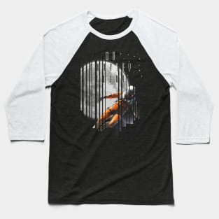 No gravity today, astronaut in space against the background of the moon and stars Baseball T-Shirt